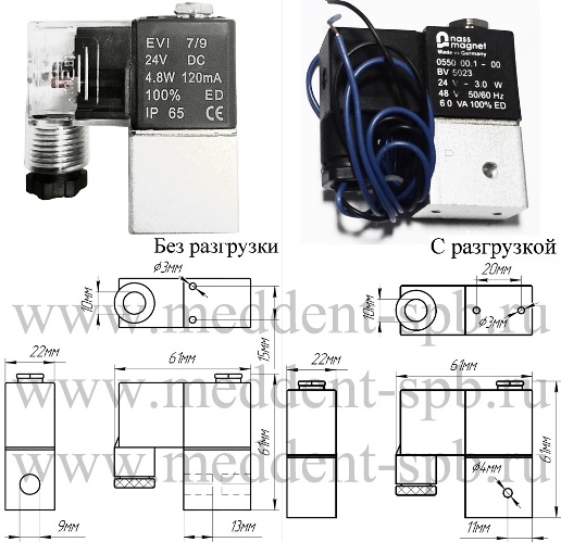 Соленоид (клапан электромагнитный) BV5023 (2V025-06)